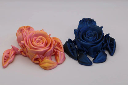 Rosenschildkröte - Blumen Dekoration - TobiCrafts3D