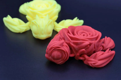 Rosenschildkröte - Blumen Dekoration - TobiCrafts3D