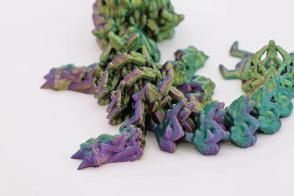 Sturmdrache – Handgefertigte Drachenfigur mit farbwechselnder Optik – Sammlerstück, Dekoration & Fidget Toy - TobiCrafts3D