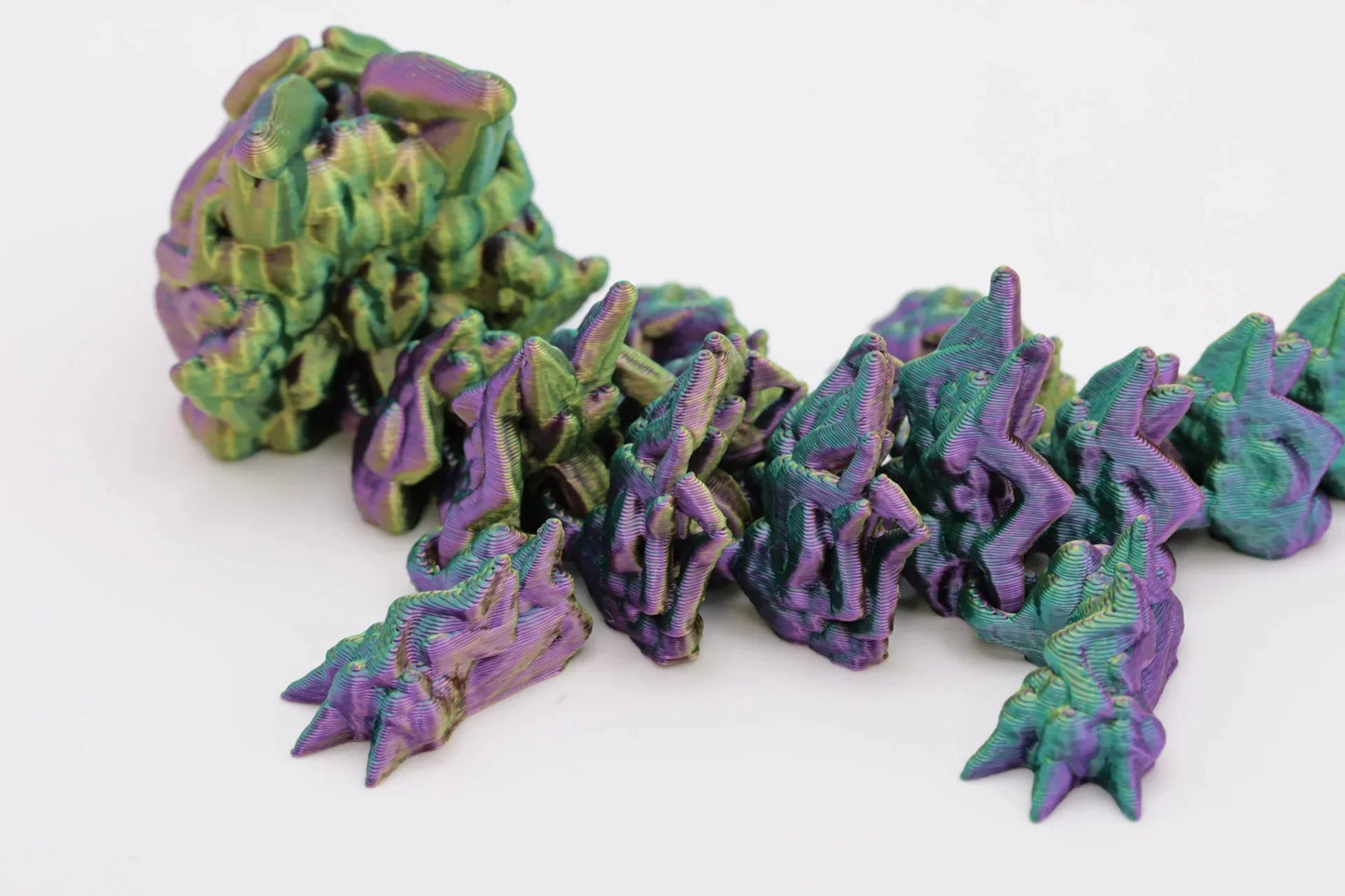 Sturmdrache – Handgefertigte Drachenfigur mit farbwechselnder Optik – Sammlerstück, Dekoration & Fidget Toy - TobiCrafts3D