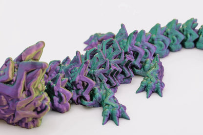 Sturmdrache – Handgefertigte Drachenfigur mit farbwechselnder Optik – Sammlerstück, Dekoration & Fidget Toy - TobiCrafts3D